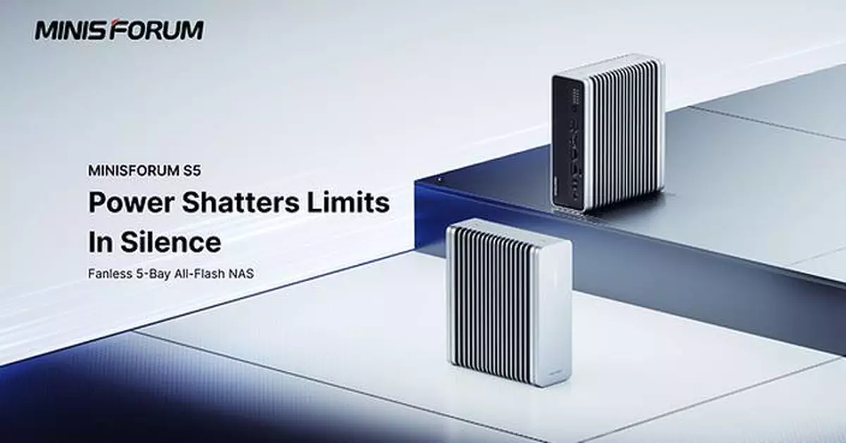 MINISFORUM S5: 5-Bay All-Flash Agent NAS for Intelligence, High-Speed Storage, Quiet Operation and Low Power Consumption