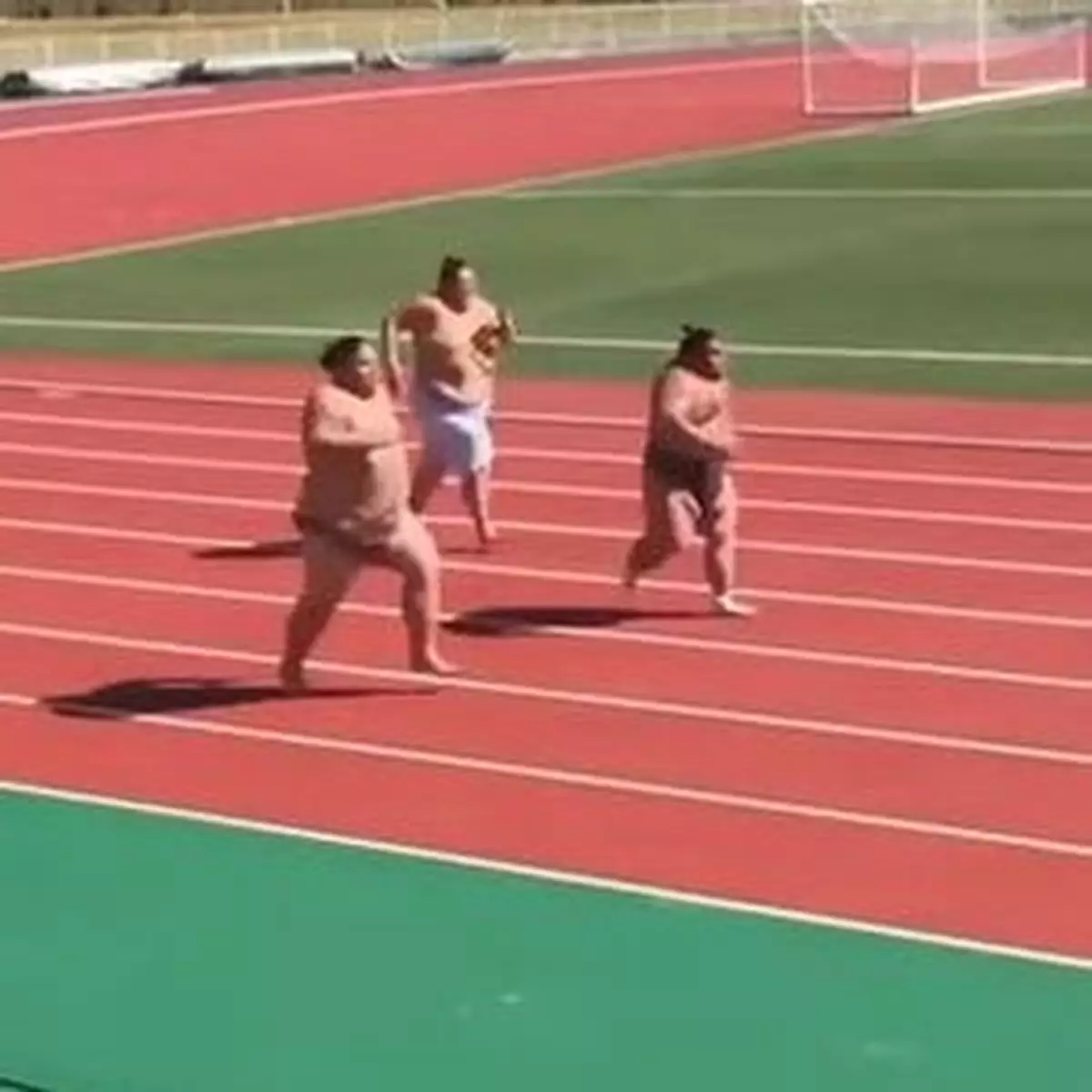 肥騰騰相撲手賽跑