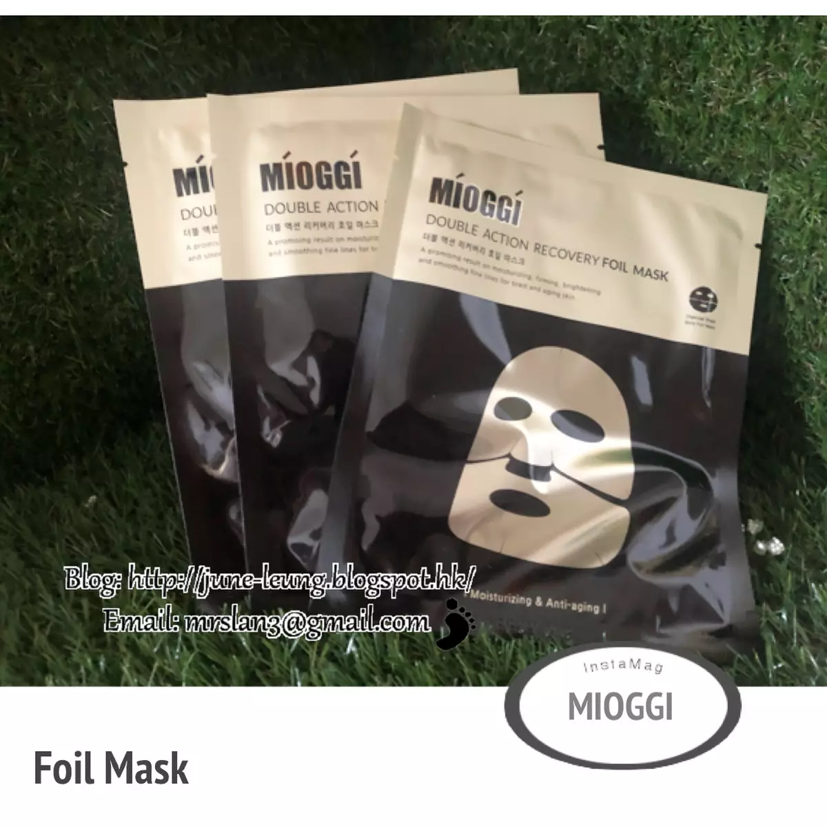 面膜效果好與壞。講求精華的滲透度 ❤ MIOGGI 金箔活炭雙效修復面膜