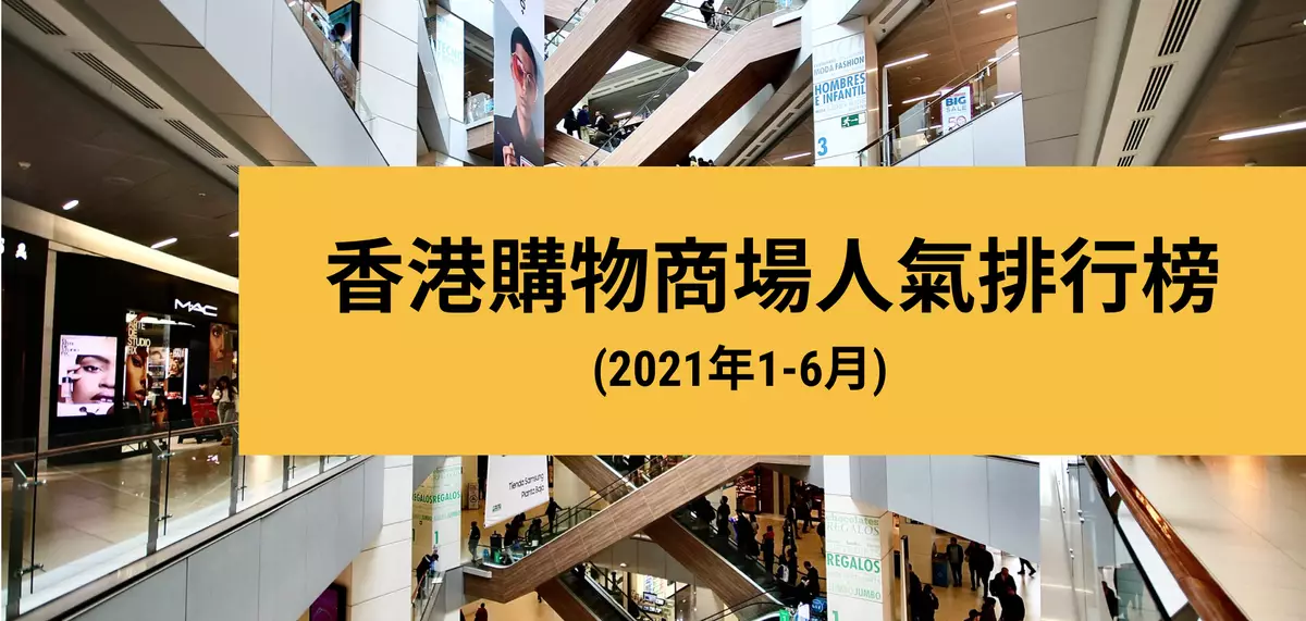 WISERS公佈2021年上半年「香港購物商場人氣排行榜」