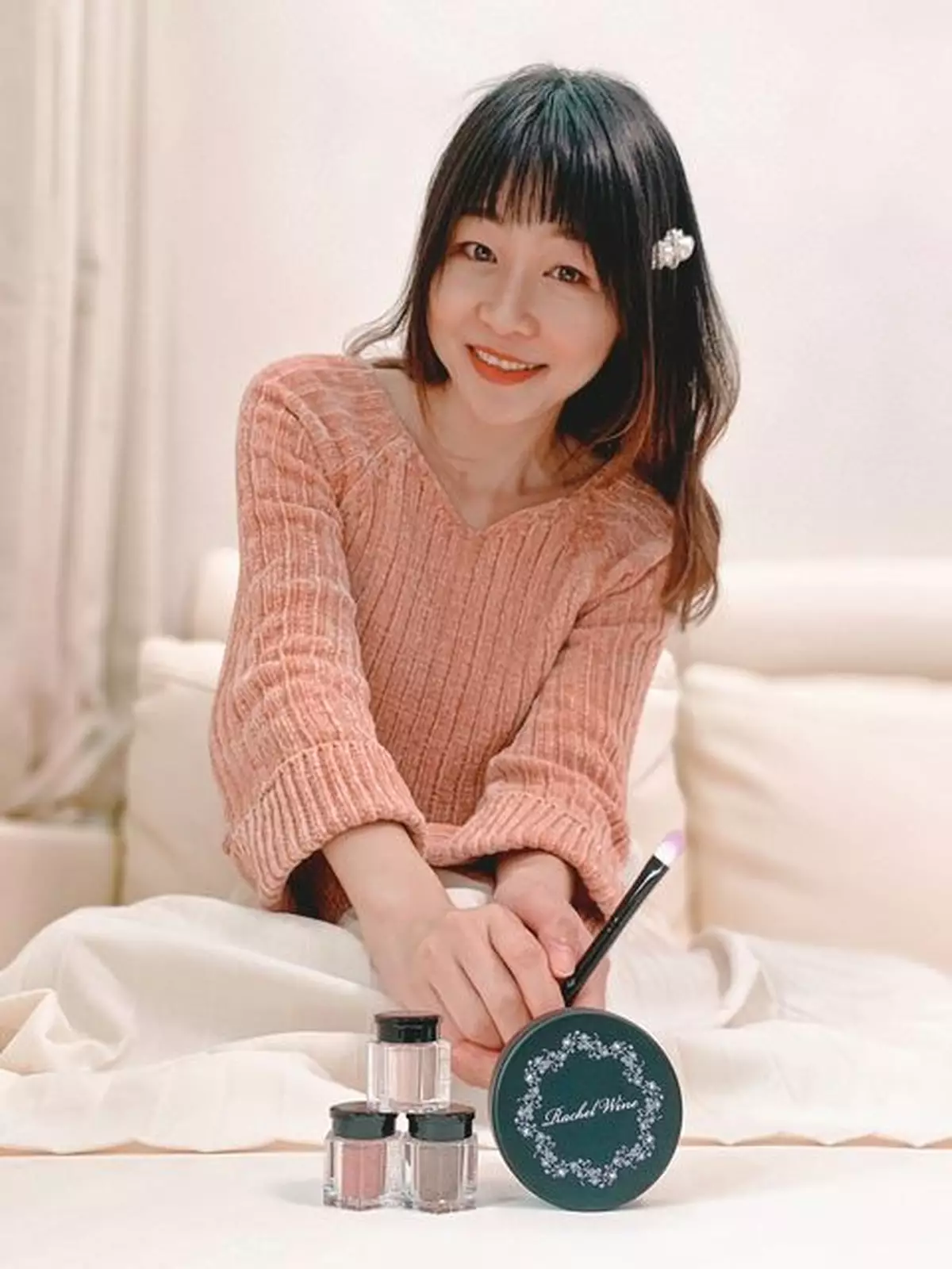 自然混色多種變化 Rachel Wine 礦物3色眼影