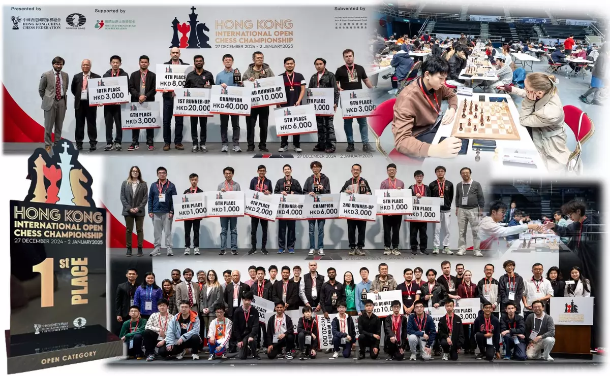香港國際象棋世界公開賽 李奕衡 陳民光成最佳港棋手