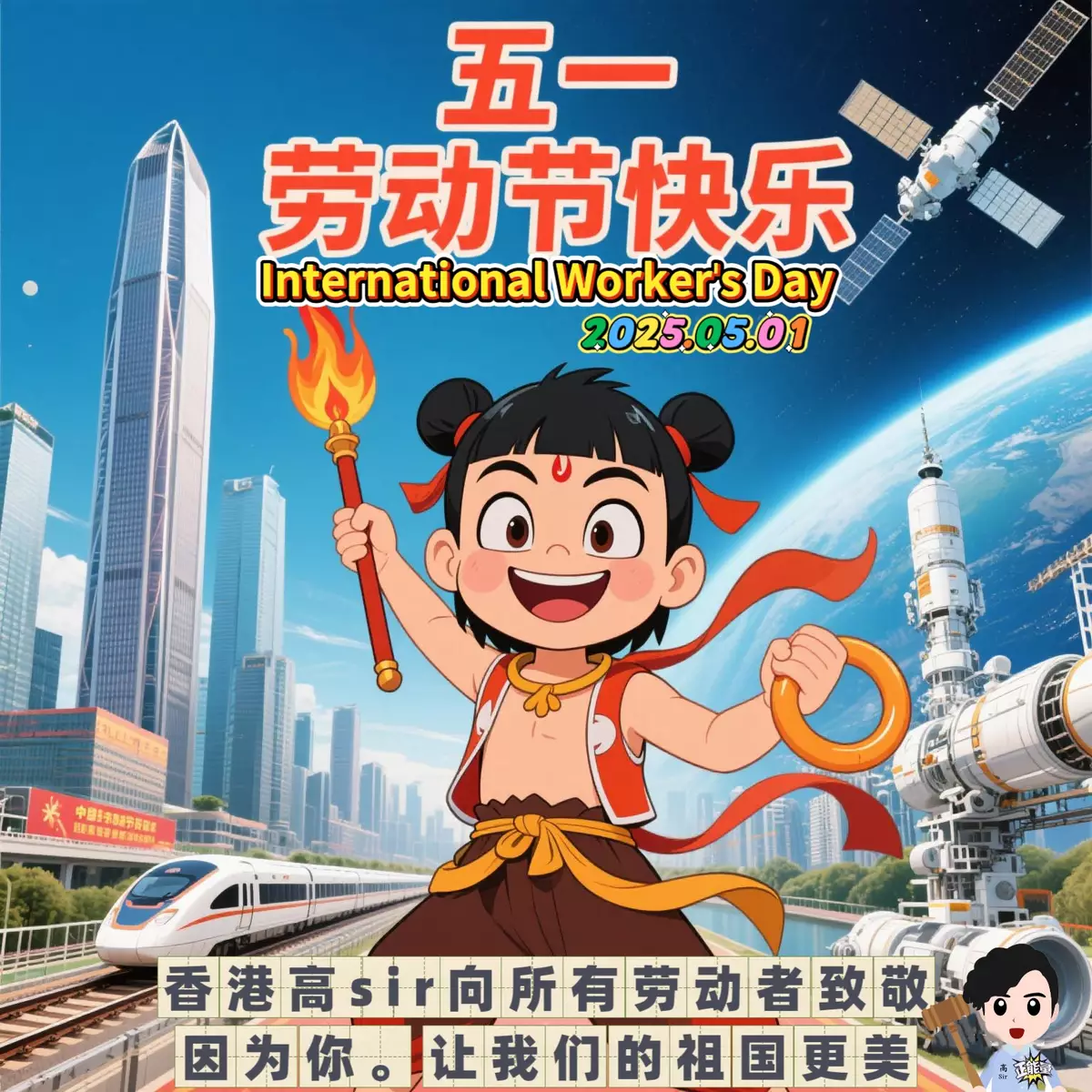 香港高Sir祝大家五一勞動節快樂