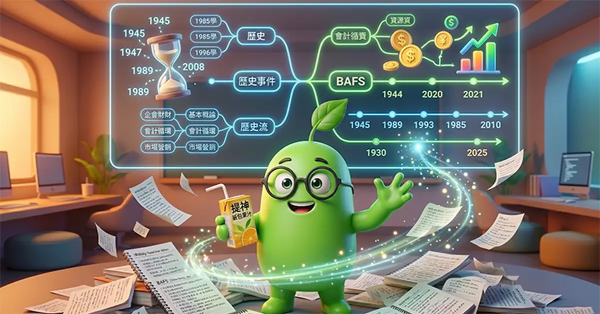 【AI 小息 🧃 】DSE 搏殺期 📝 歷史年份記唔入腦？BAFS 數表睇到亂？AI 教你畫 Mind Map！🗺️📊