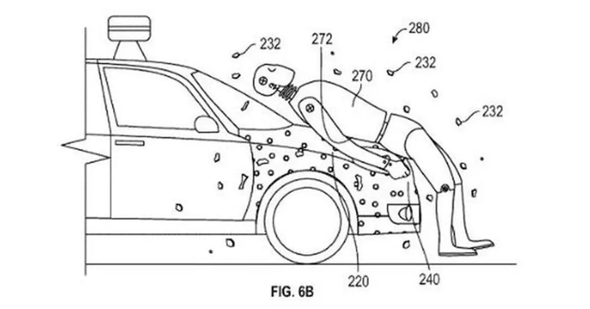 Google專利黏劑 撞車黐住途人減傷害