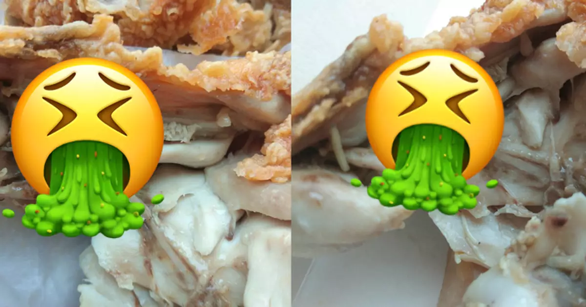 【慎入】印度肯德基出事！ 咬開炸雞翼驚見一堆白蟲