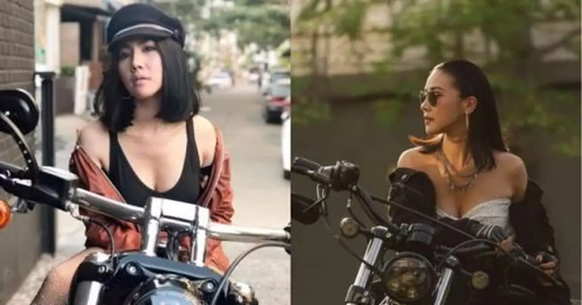 辣妹露深溝騎重機勇闖印度 超長美腿讓人驚呼