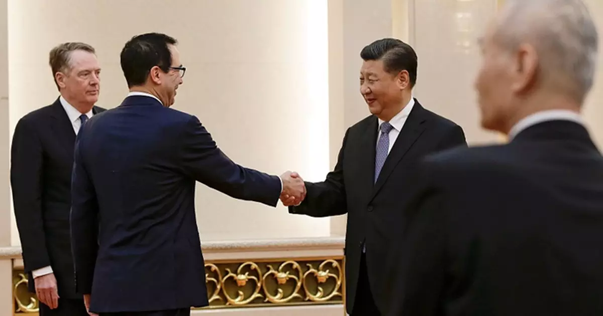 習近平會見美國財長姆努欽 下周中美在華盛頓繼續磋商