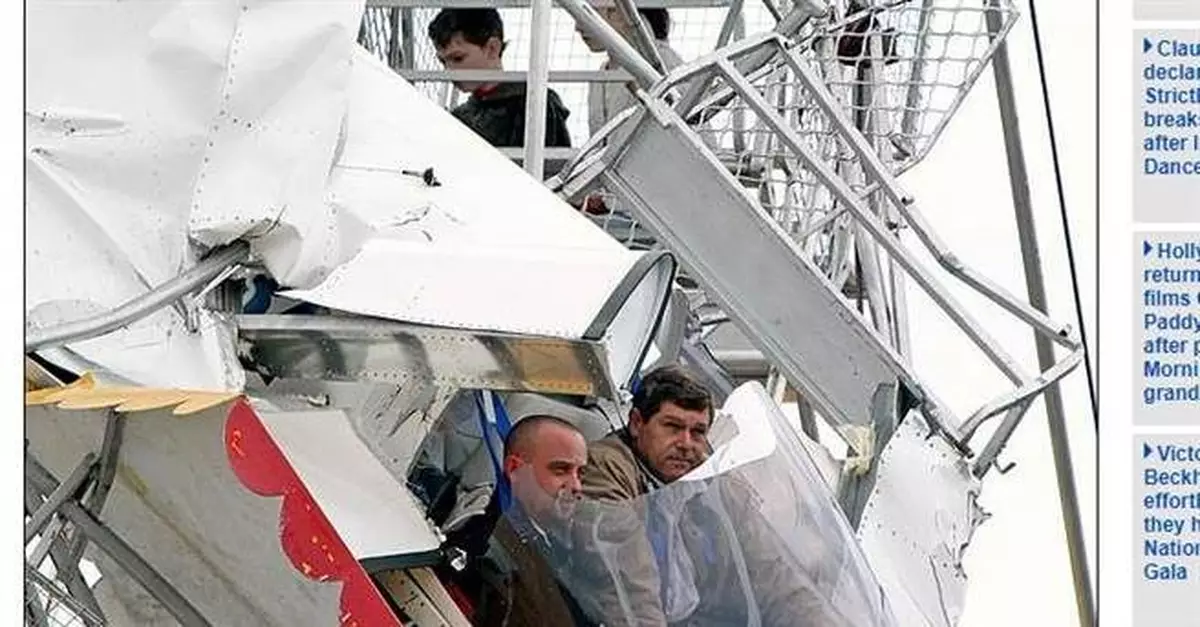 姐弟搭摩天輪興奮喊「有飛機」 下秒直接撞上！