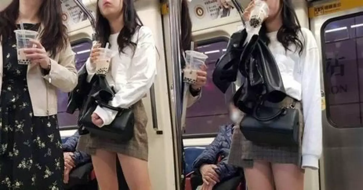 正妹捷運吸珍奶 邪惡視角網歪樓