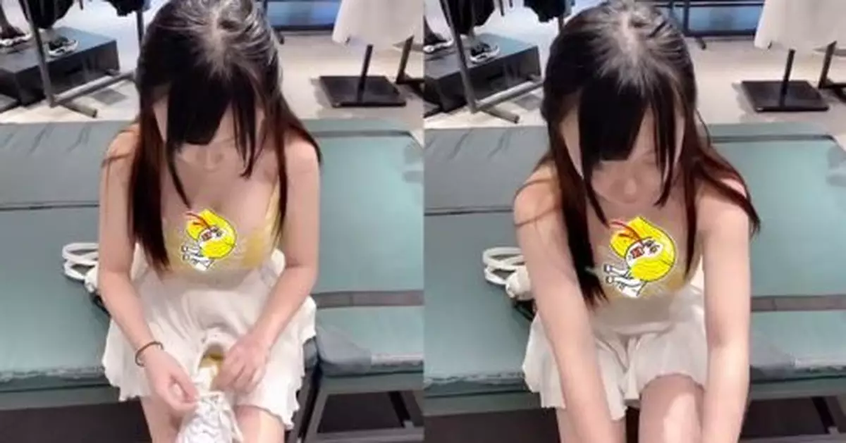 妹子試穿球鞋 邪惡視角掀網暴動