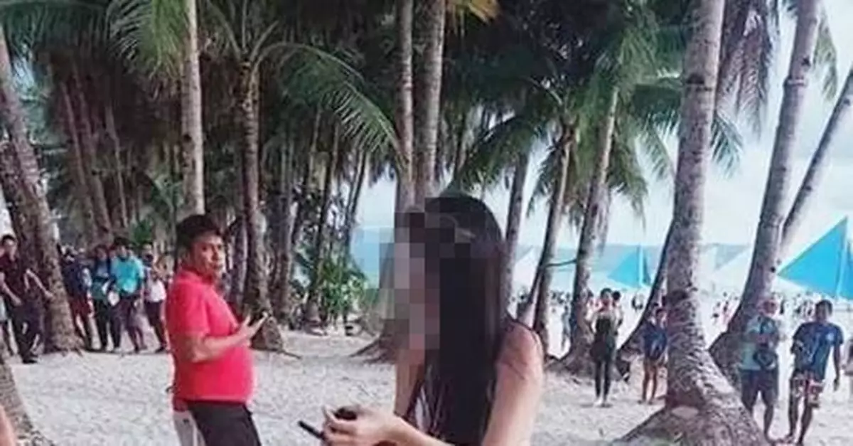 女遊客長灘島穿比基尼被罰款 警方:她只穿了根繩