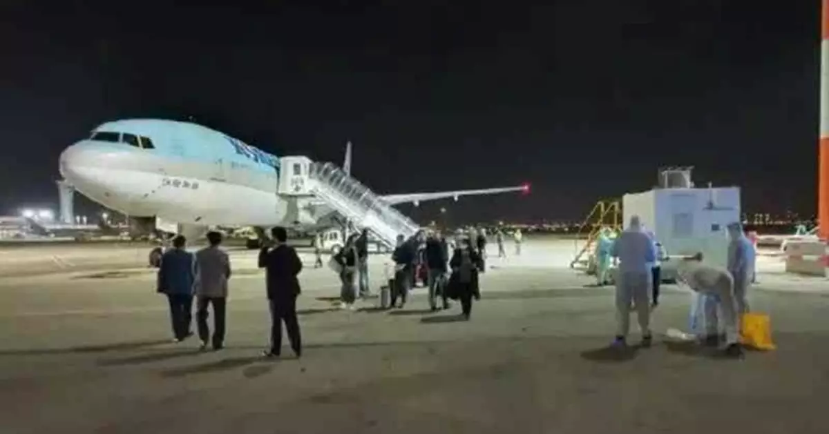 以色列禁日韓客機入境 200乘客大韓航空原機折返