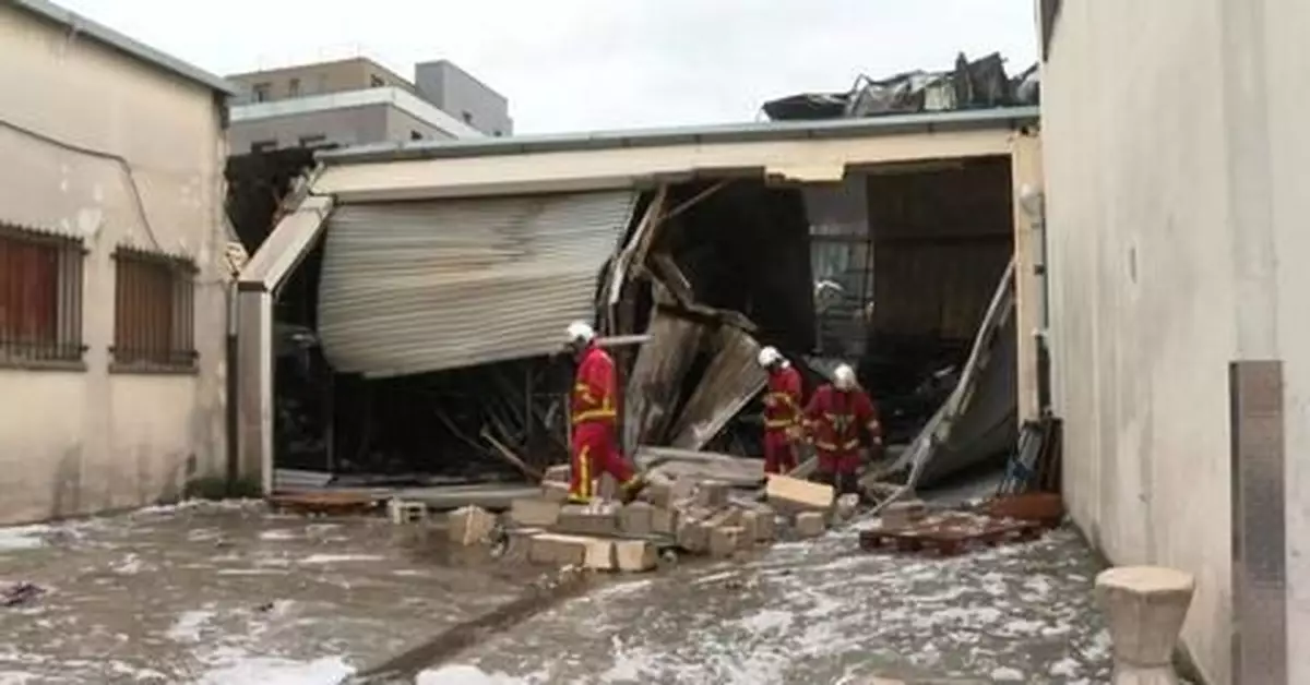 法國一座倉庫失火殃及居民樓 200餘人被緊急疏散