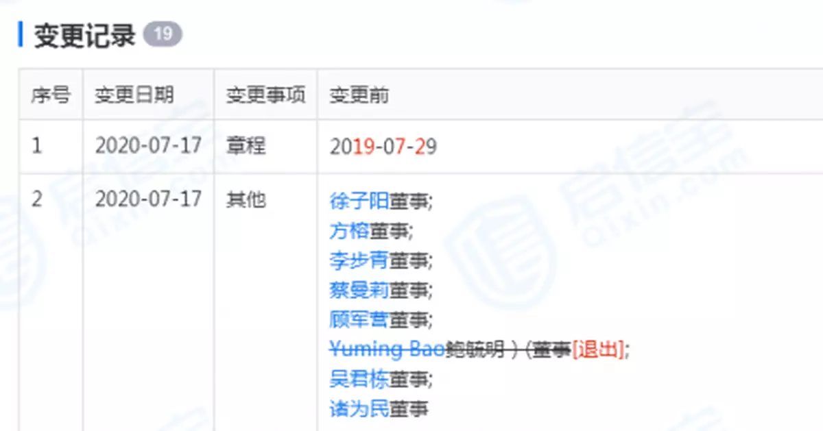 鮑毓明退出中興通訊董事行列 此前曾遭司法部點名