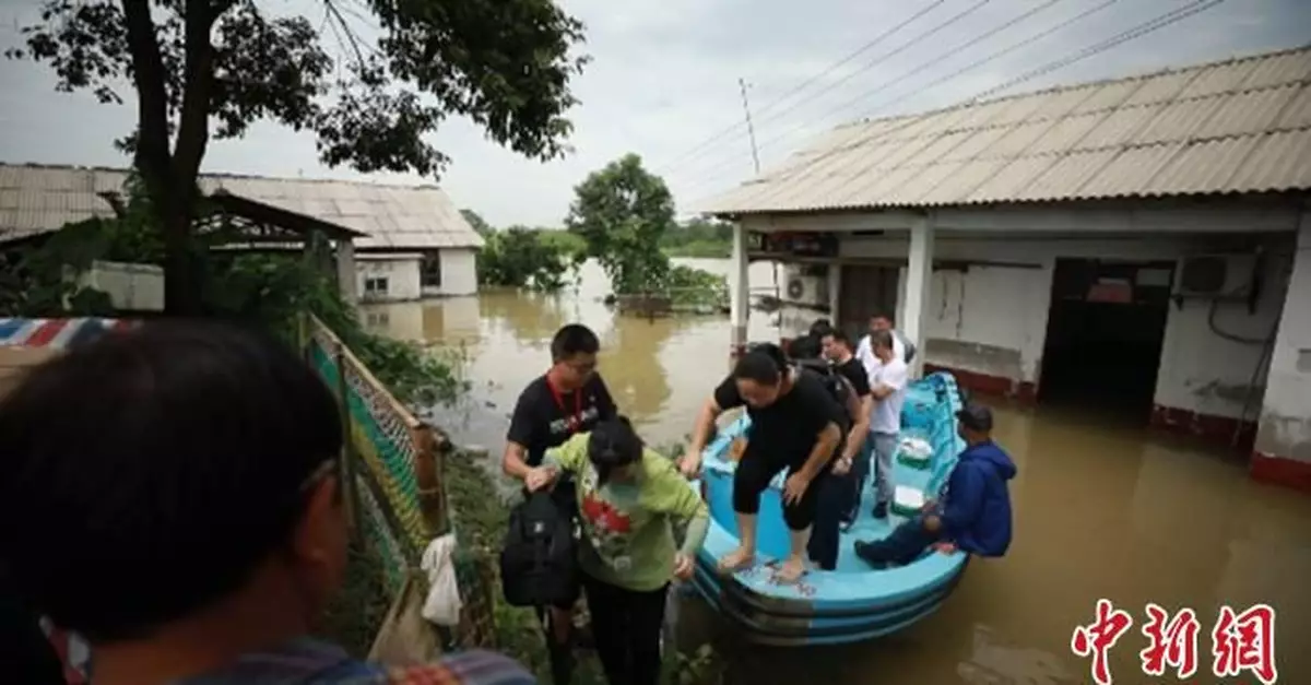 湖南沅江南洞庭四洲島被淹 千餘名群眾被轉移安置