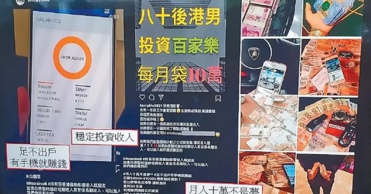 誘投資比特幣呃22人 涉款282萬警拘兩漢