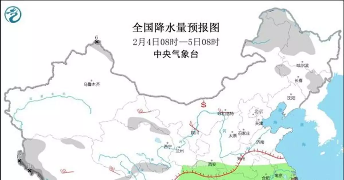 中東部持續回暖 長江中下游等地陰雨在線