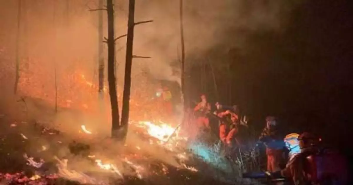 雲南昆明近郊突發森林火災 249名森林消防已前往撲救