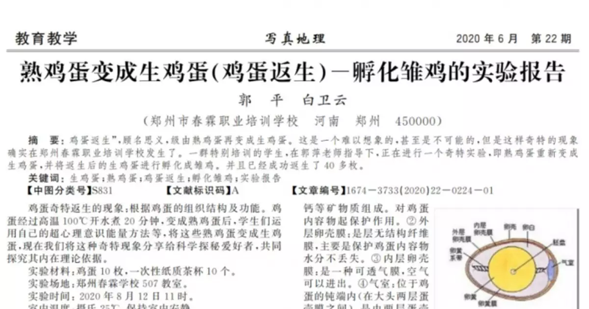 俠客島：熟雞蛋能返生？開什麼玩笑！