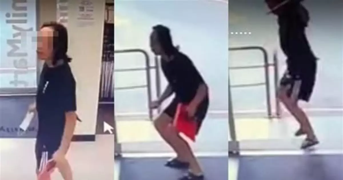 男摘口罩超商門口3次「跳進跳出」 狂吼：打我啊