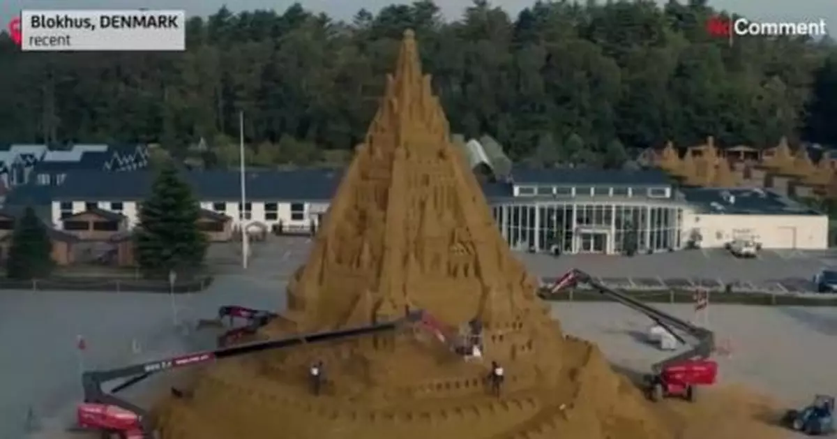 全球最高沙雕亮相丹麥：高度達21米、蘊含新冠元素