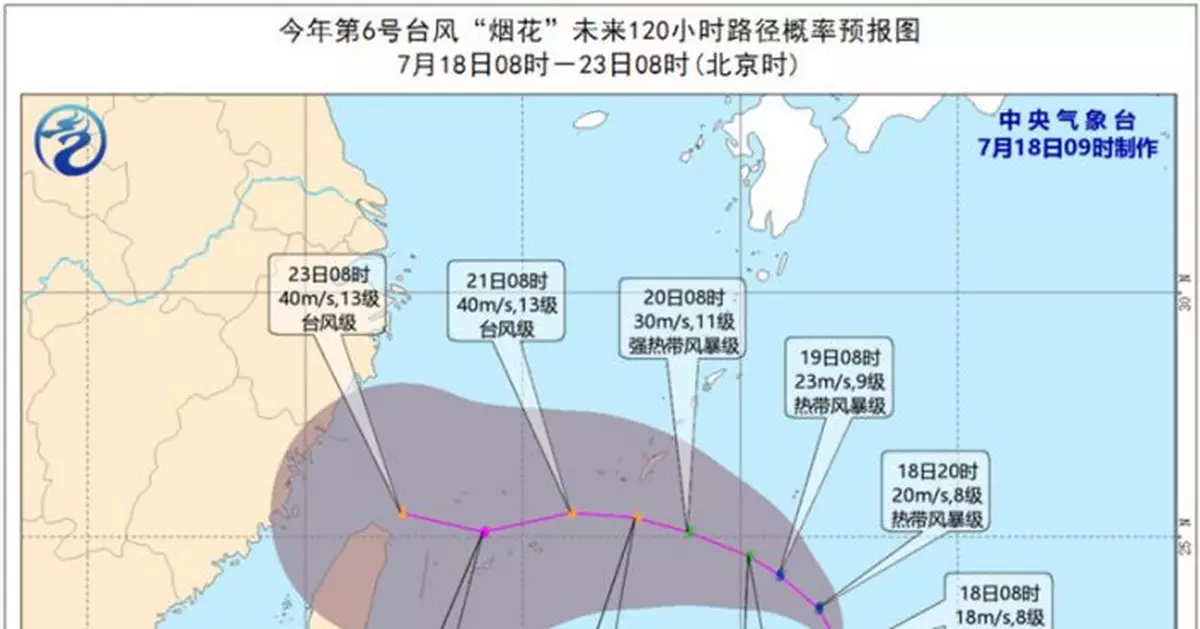 颱風「煙花」來了！福建發佈「颱風預警Ⅳ級」