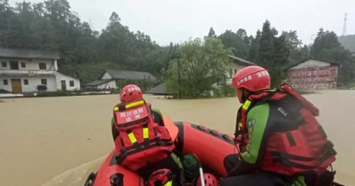 四川遭受暴雨天氣過程 6市（州）12萬多人受災