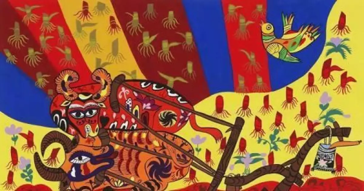 陝西省美術博物館館藏安塞農民畫作品展在尼泊爾上線