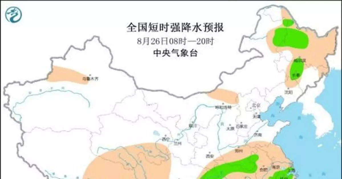 東北地區長江中下游流域等地將有強對流天氣