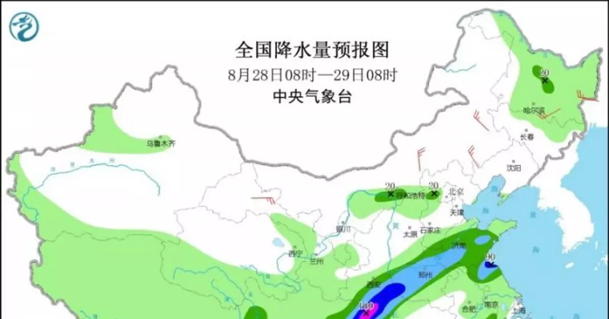 四川盆地至黃淮連遭降雨 江南華南高溫發展