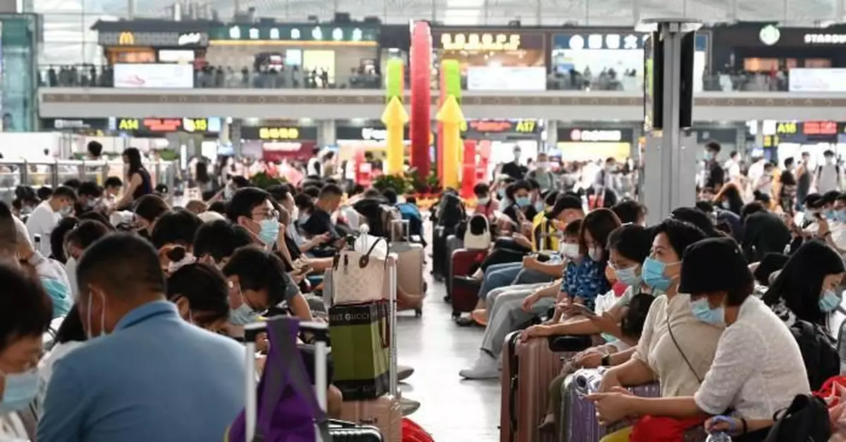 國鐵集團：1.1億人次國慶坐火車出行