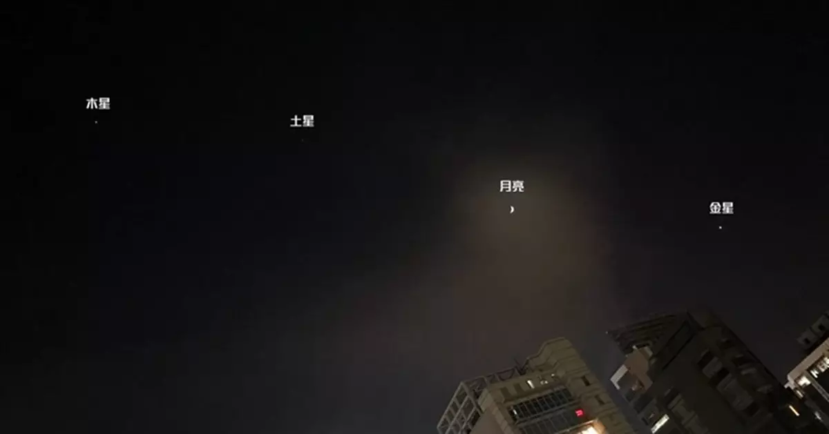 天文台捕獲「四星連珠」 大帽山氣象站攝得金星合月
