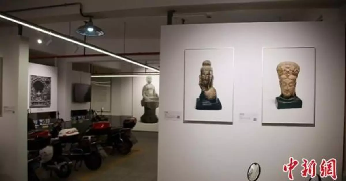 開在小區停車棚里的文物展