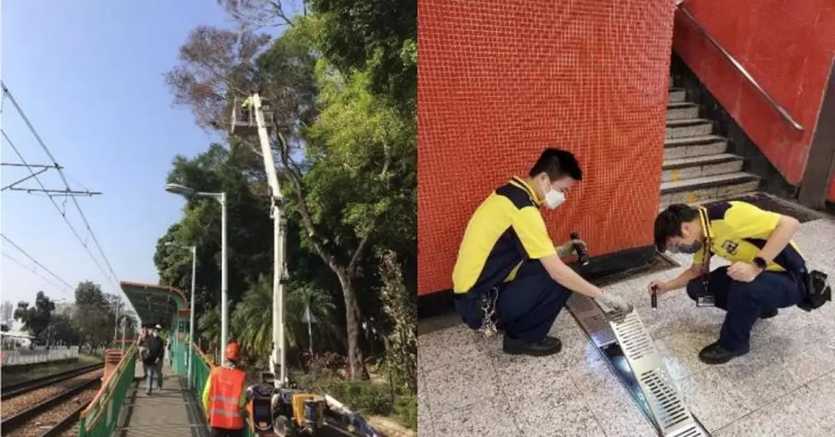 港鐵為惡劣天氣做好準備 管理露天路段樹木檢查防洪板等設施