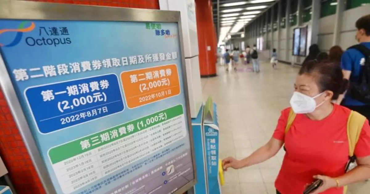 消費券再發放 八達通用戶可領2000元