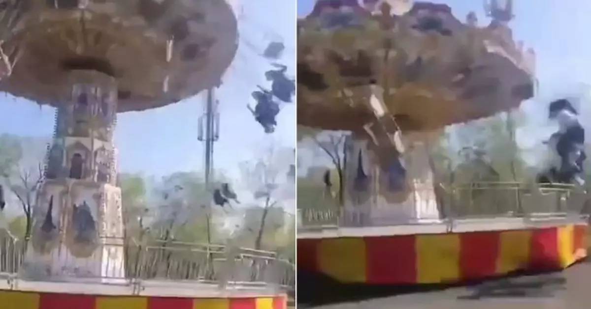 俄遊樂園飛天鞦韆倒塌 20人傷3人嚴重12人為兒童