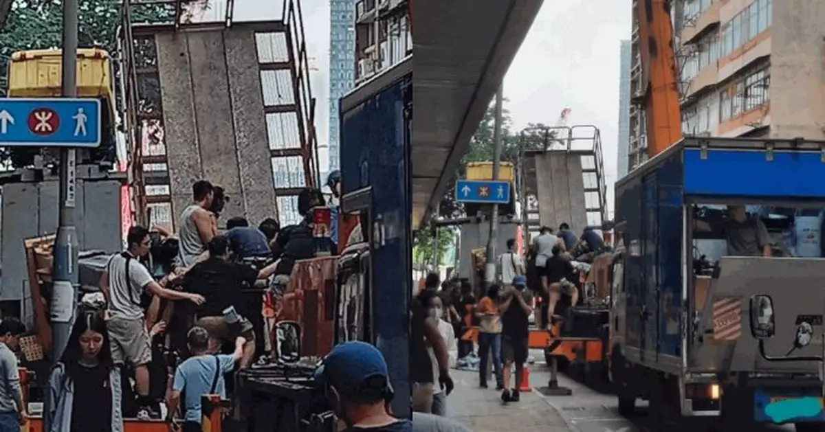 九龍城電影拍攝地突塌工作台 釀最少8傷1昏迷