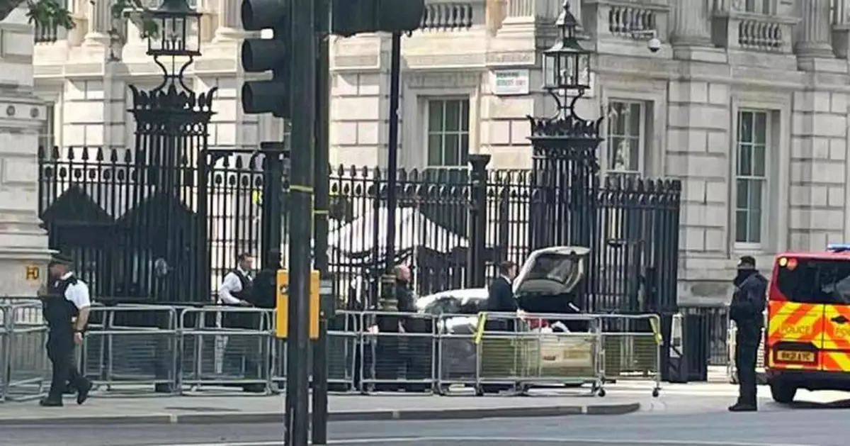 私家車撞唐寧街大閘 倫敦警方拘一名男子