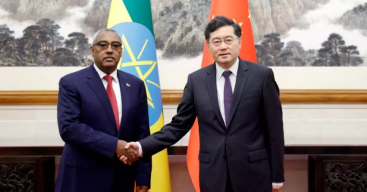 秦剛與到訪埃塞俄比亞副總理會晤 願深化兩國各領域合作