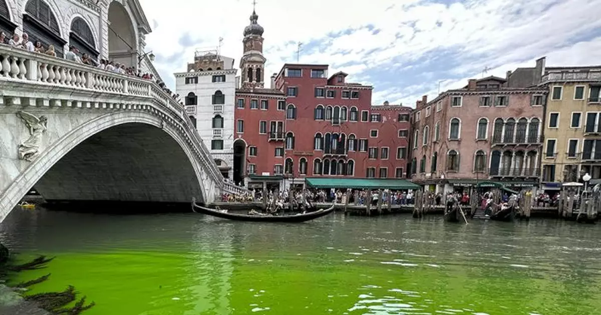 威尼斯運河慘變「螢光綠」 環保團體急澄清：不是我們