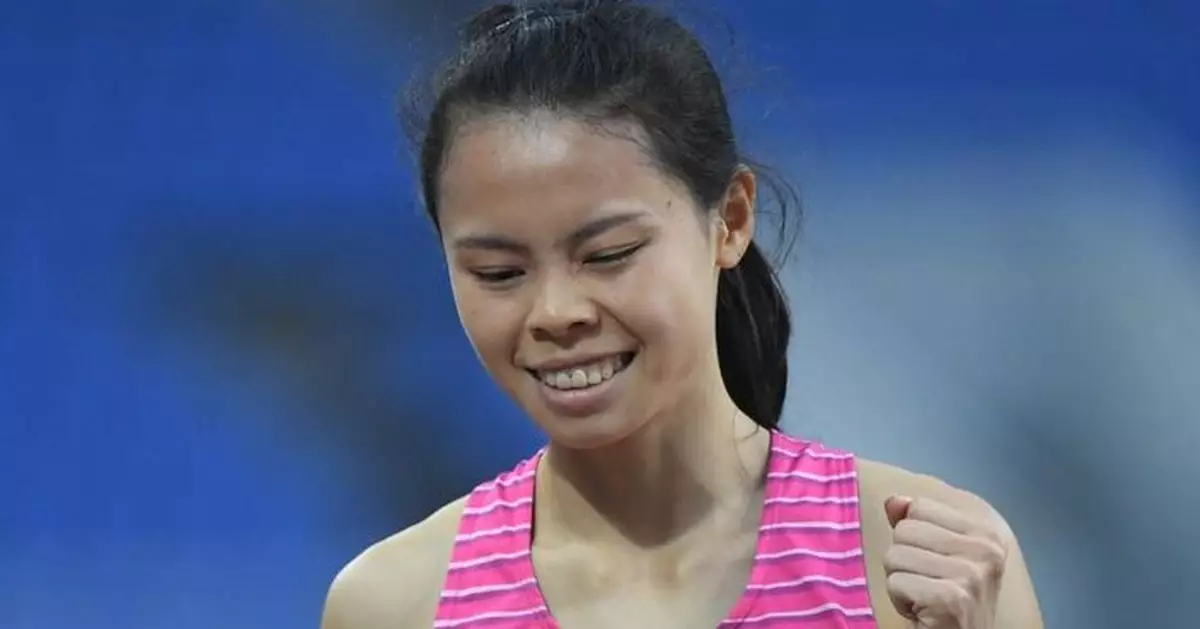 全國田徑冠軍賽 廣東隊選手莫家蝶獲得女子400米欄冠軍