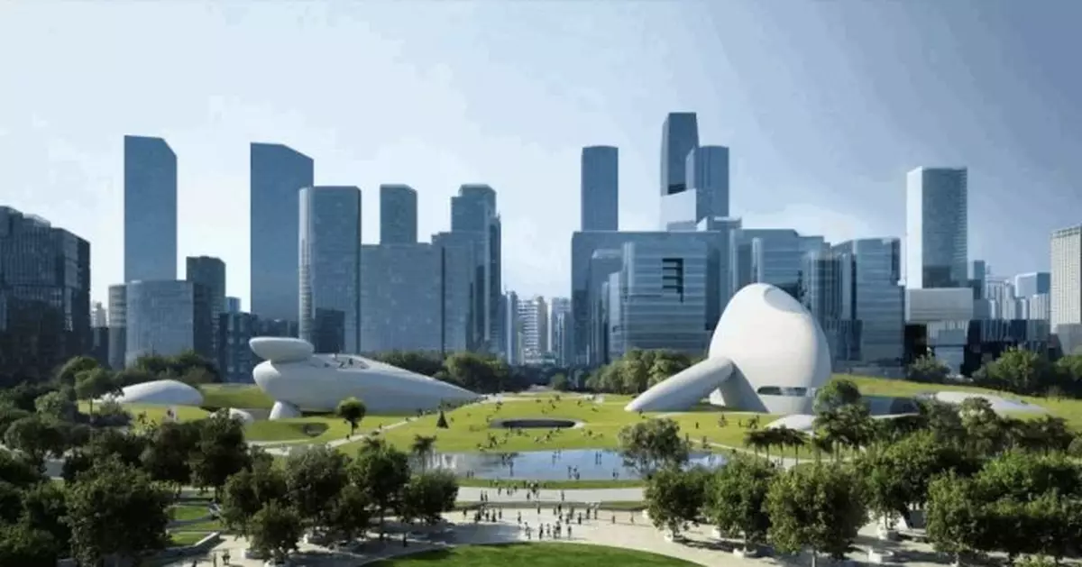大海邊的石頭深圳新地標 深圳灣文化廣場預計2025年啟用