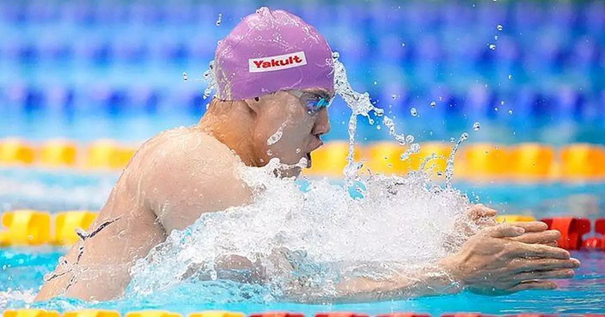 世界泳聯錦標賽　中國奪男子4x100混合泳接力銀牌