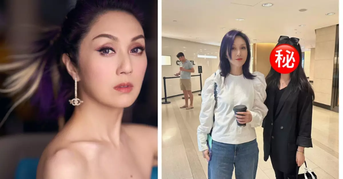 楊千嬅中環行街被集郵 態度親民成身紫色好SHARP醒