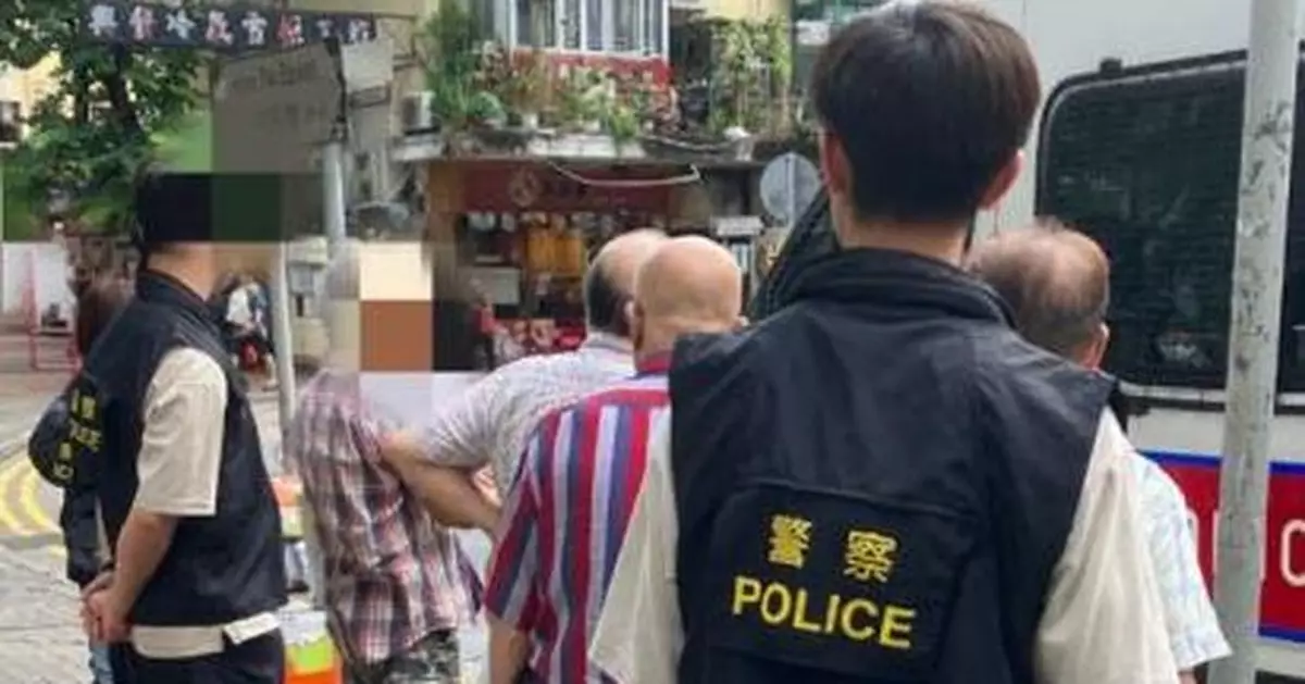 荃灣警區打擊非法街頭賭博 拘捕5名本地人士