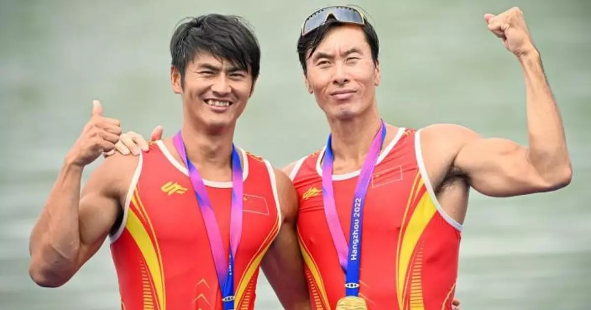 亞運賽艇男子雙人雙槳　國家隊組合奪金