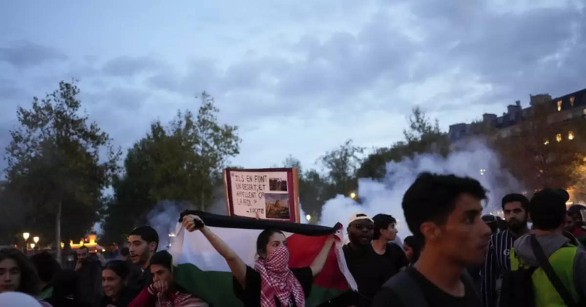 法國民眾不理禁令上街支持巴勒斯坦 總統馬克龍籲國民團結