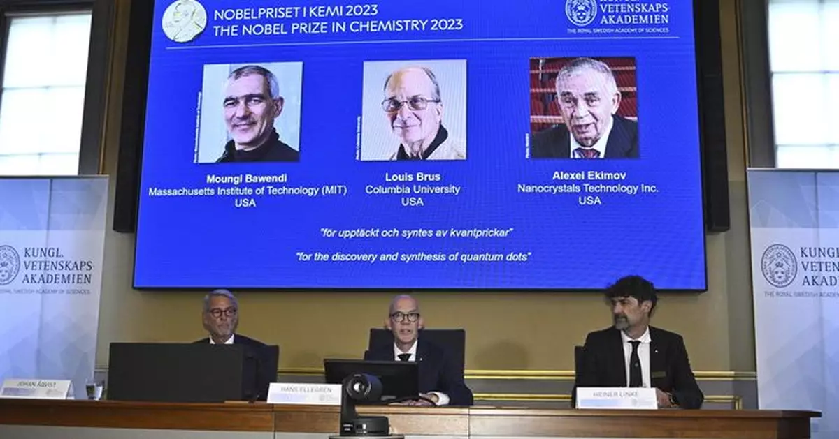 3名科學家獲諾貝爾化學獎 委員會讚揚為納米技術播重要種子