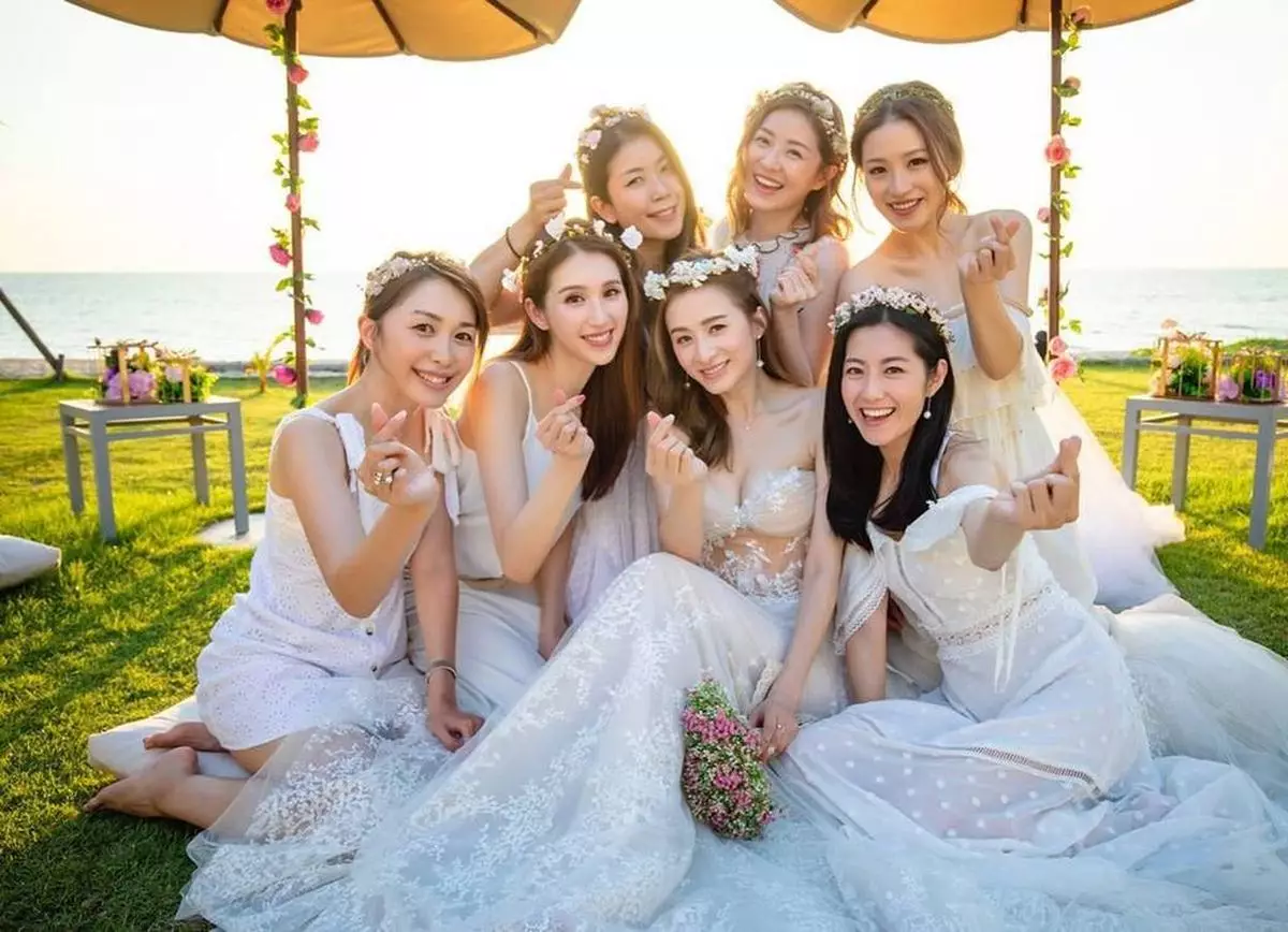 沈卓盈2019年結婚亦未見陳凱琳、龔嘉欣及譚凱琪出席婚禮。